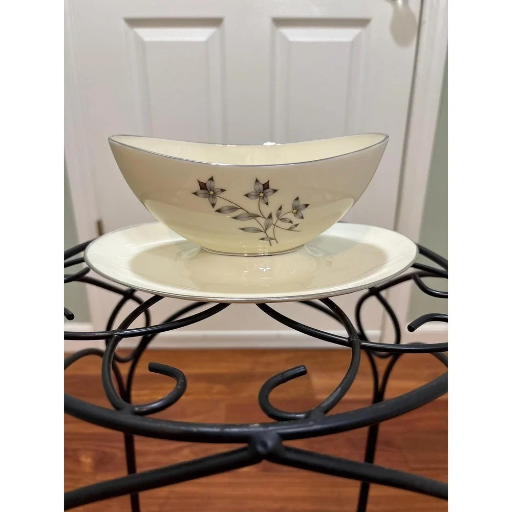 Vintage and Discontinued Lenox Princess Pattern Gravy Boat, Fantastic Condition